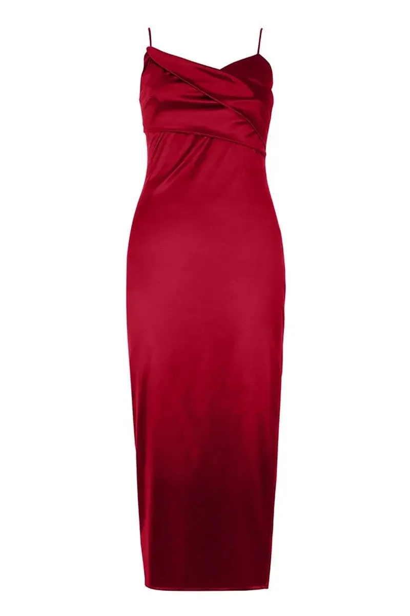 Forever Icon Graceful Satin Midi Dress
