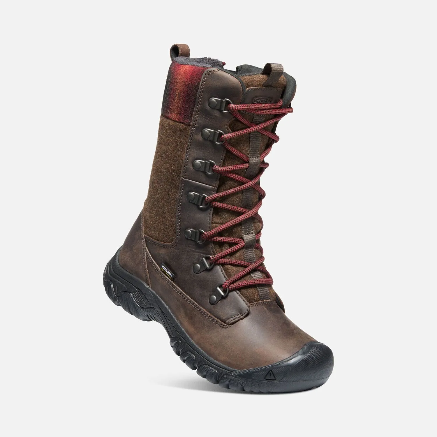 Keen Women's Greta Tall Waterproof Boots- Chestnut/ Mulch