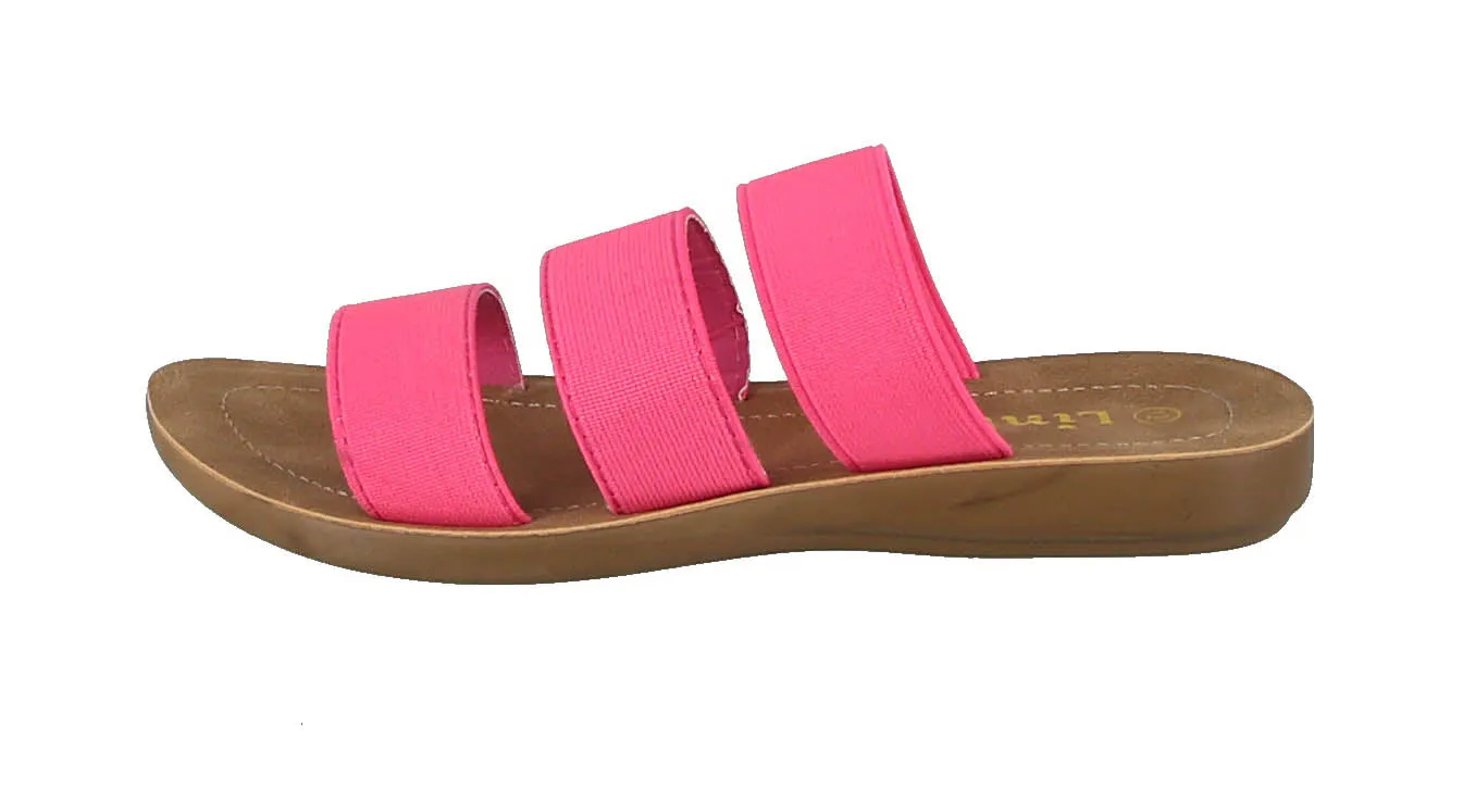 KID'S SHOES FUCHSIA FABRIC SANDALS REFORM-21K