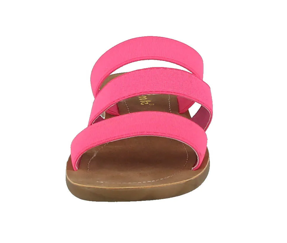 KID'S SHOES FUCHSIA FABRIC SANDALS REFORM-21K