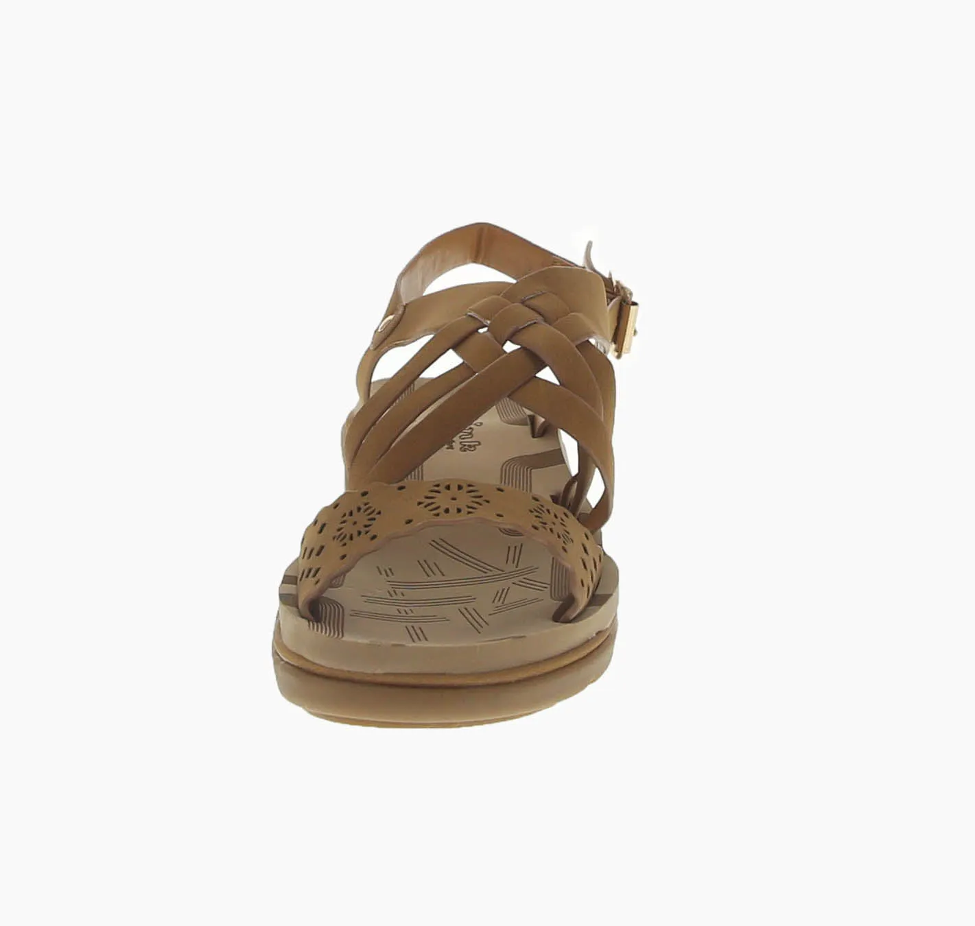 KID'S SHOES TAN PU LEATHER SANDALS TRACY-15K