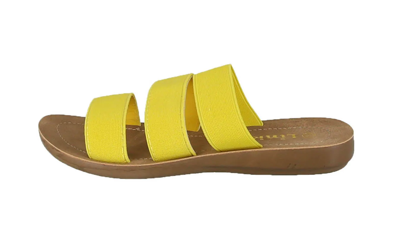 KID'S SHOES YELLOW FABRIC SANDALS REFORM-21K