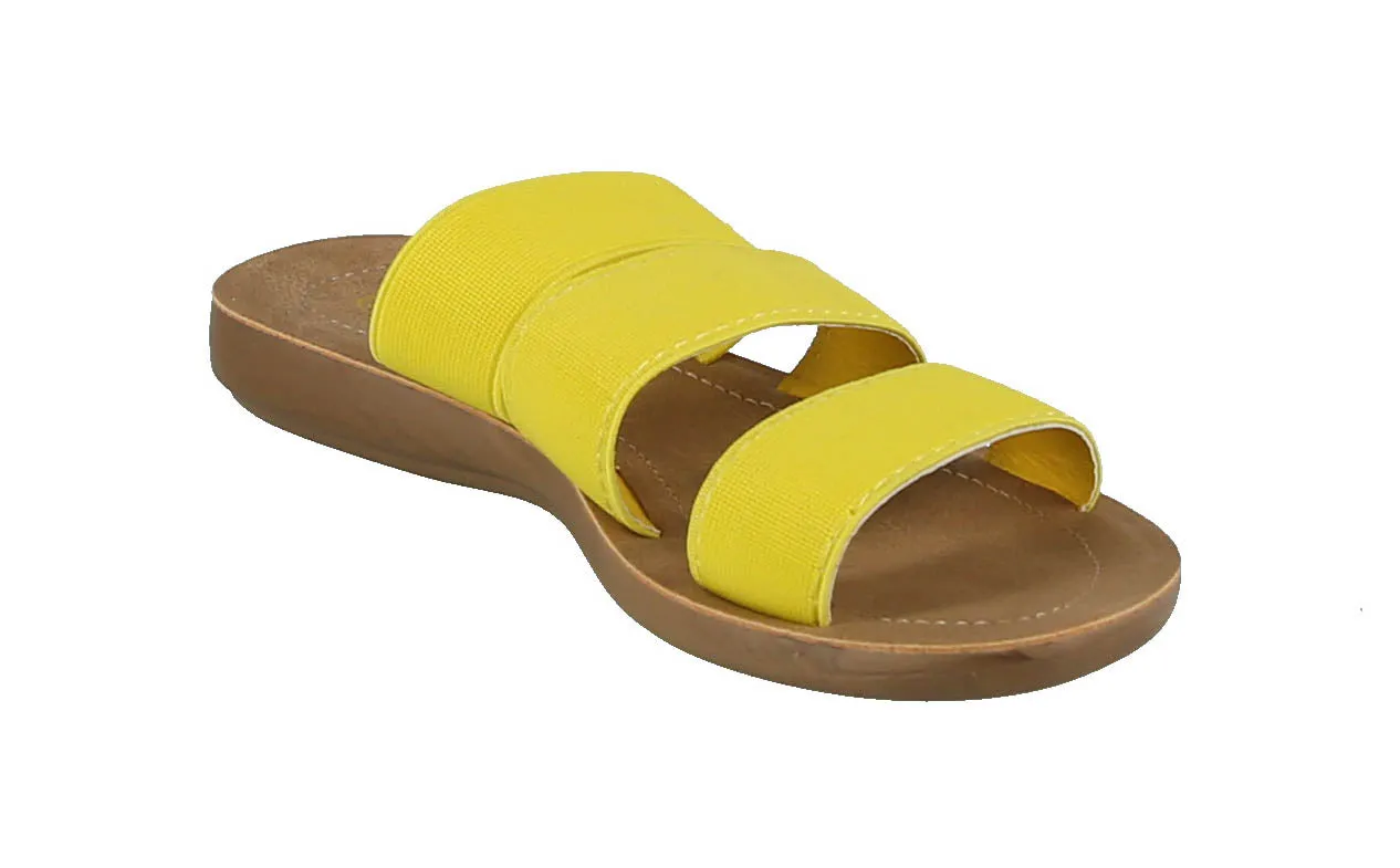 KID'S SHOES YELLOW FABRIC SANDALS REFORM-21K