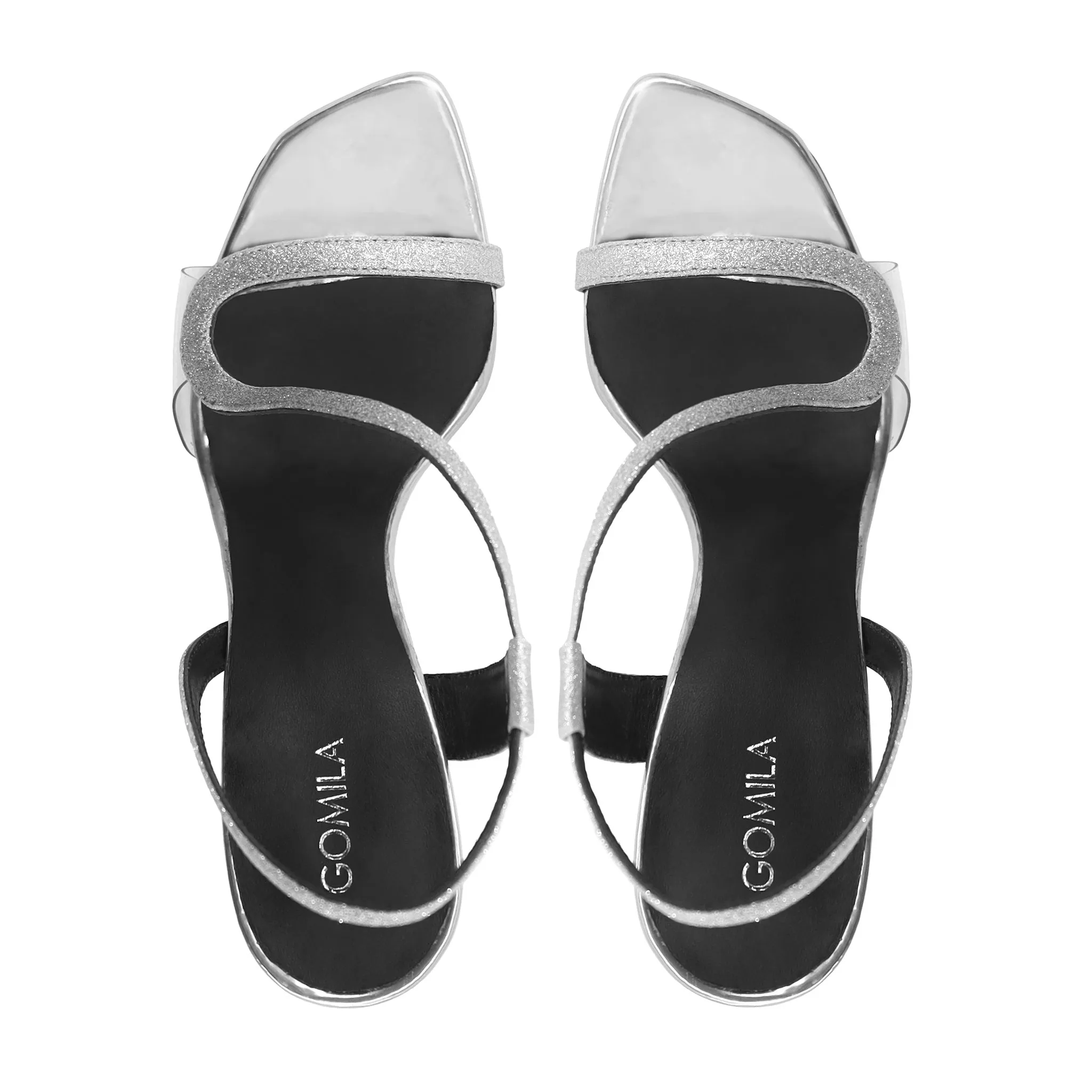 Kily - Women's Silver Grey Strapped Heels