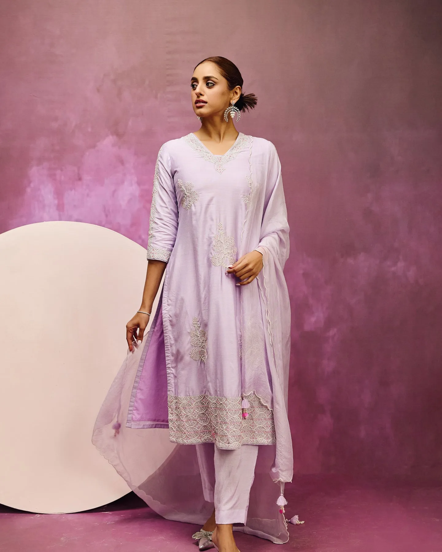 Lady in Lavender Suit