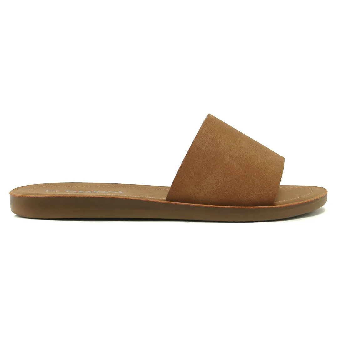 Maia - Comfort Flat Sandals, Padded Insole & Open Round Toe, Perfect for Relaxed Summer Days or Casual Outings