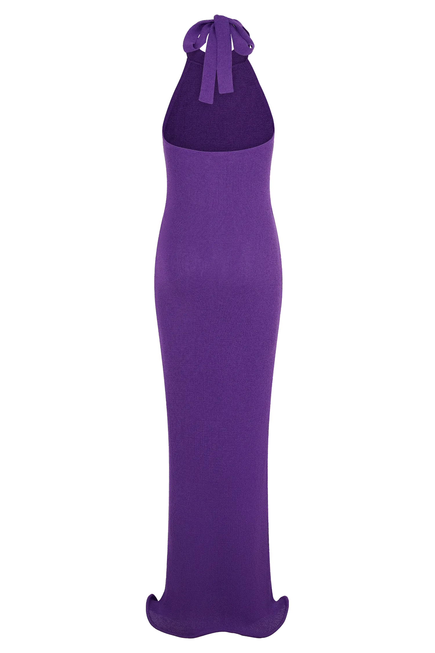 Melodie Halter Knit Maxi Dress - Purple