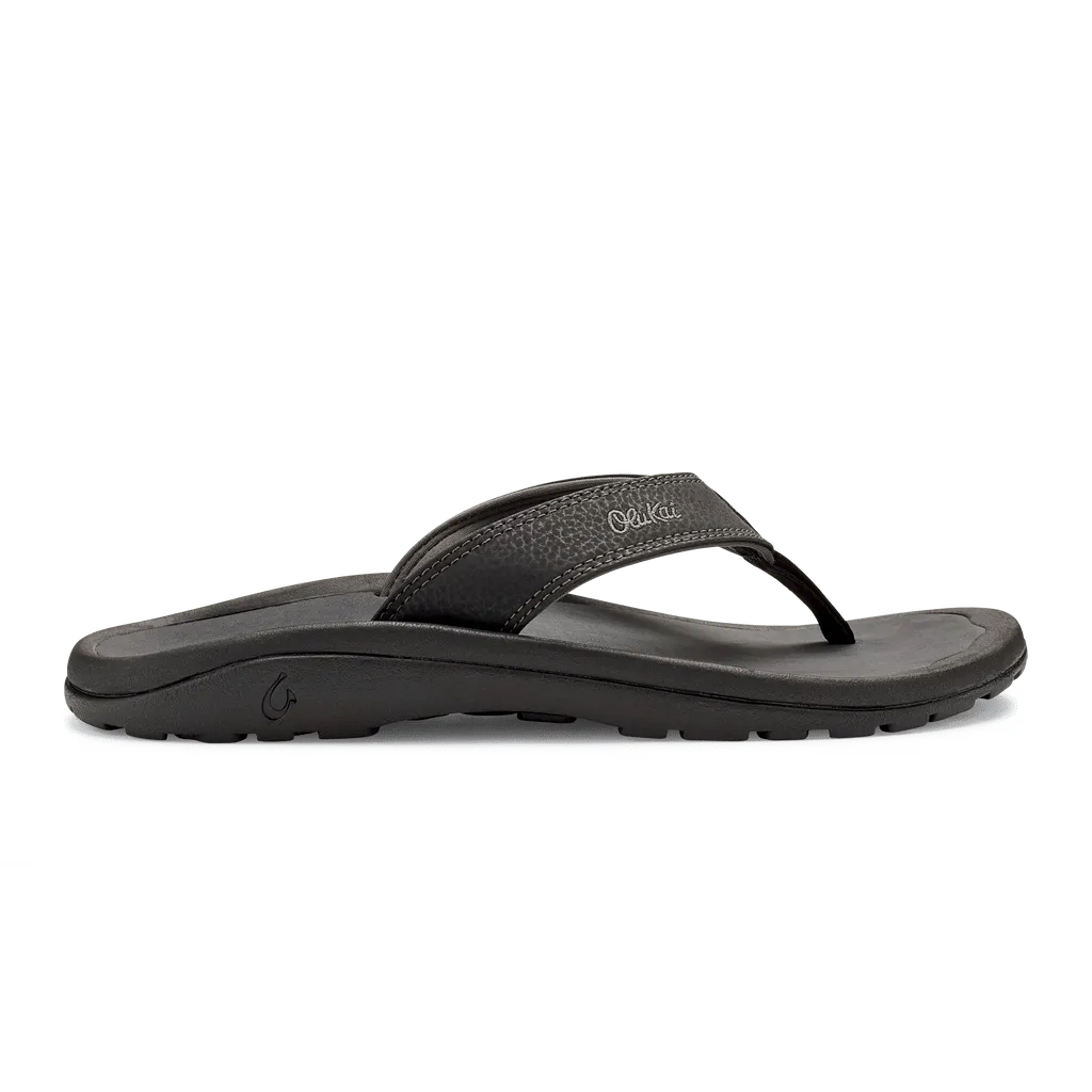 OluKai Men's Ohana Sandals- Black/Dark Shadow