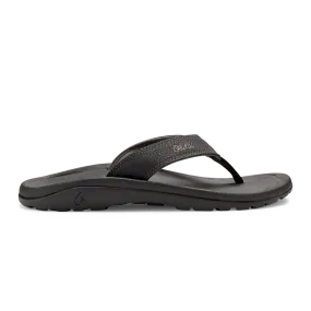 OluKai Men's Ohana Sandals- Black/Dark Shadow