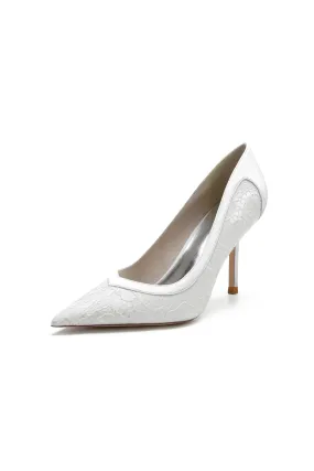 Pointed Toe Lace Wedding Shoes
