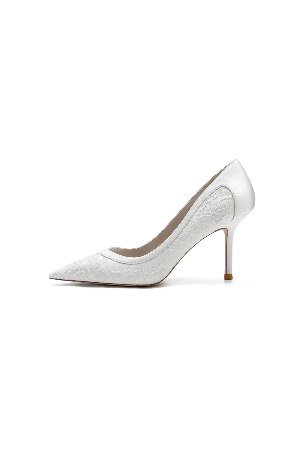 Pointed Toe Lace Wedding Shoes