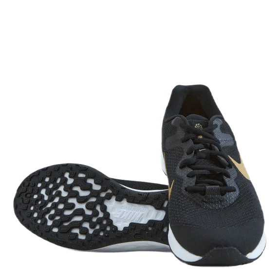 Revolution 6 Big Kids' Running Black/metallic Gold-white