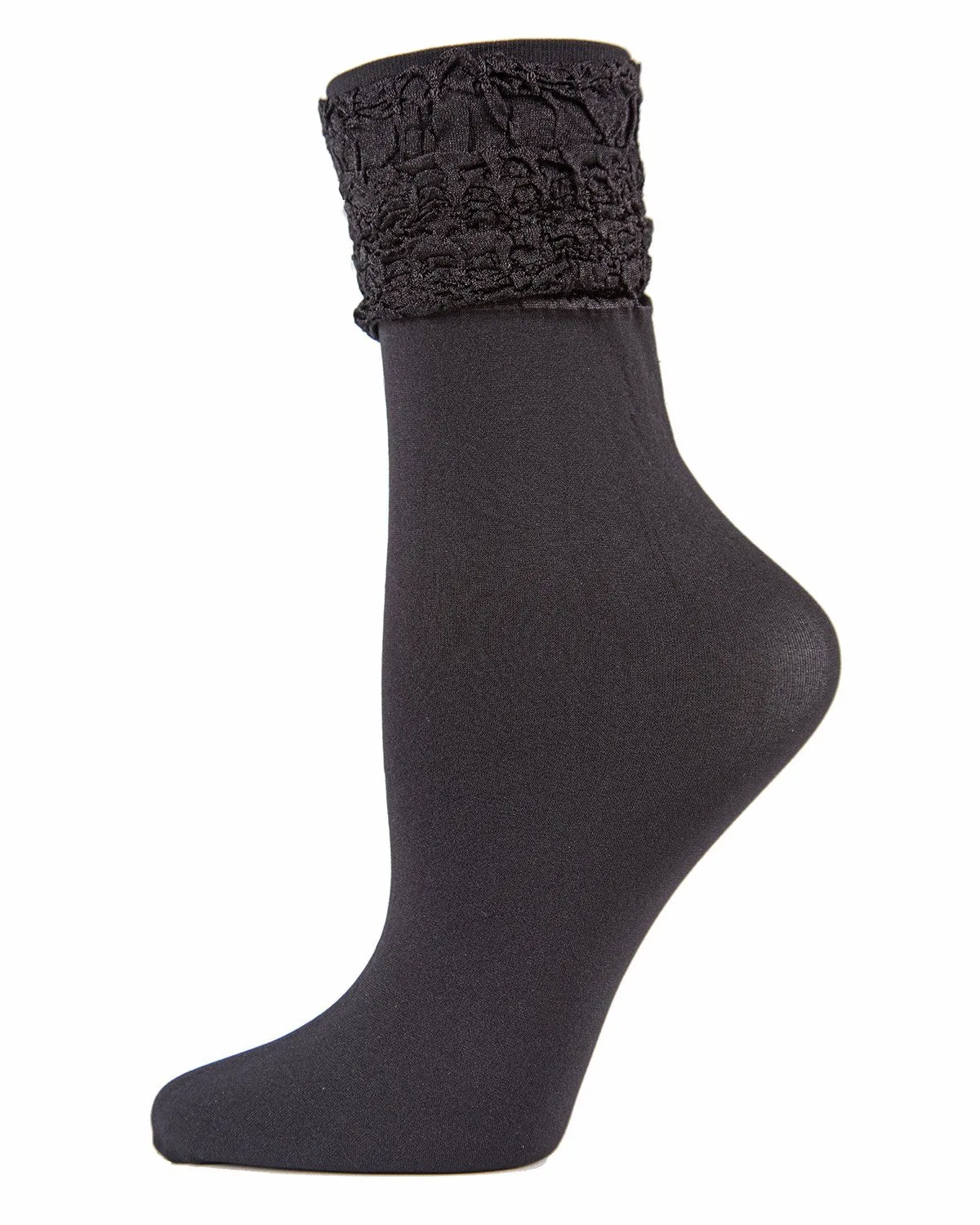 Romantic Ruffle Shimmer Ankle Socks
