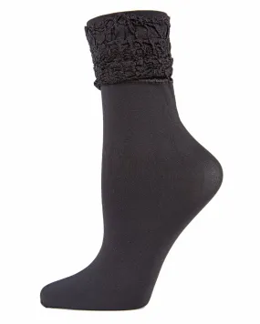 Romantic Ruffle Shimmer Ankle Socks