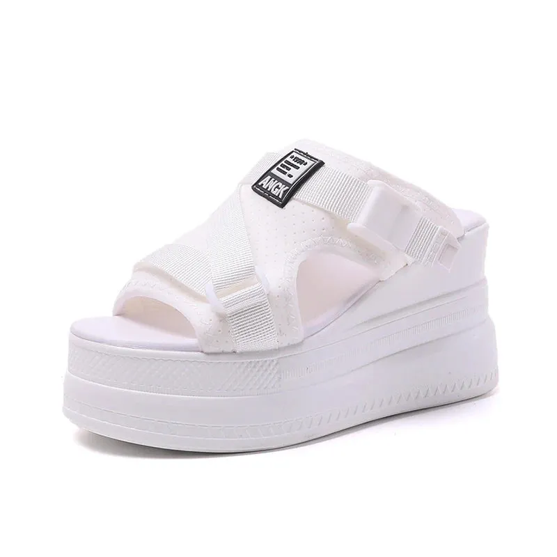 Summer Platform Buckle Slippers Flip-Flops Sandals