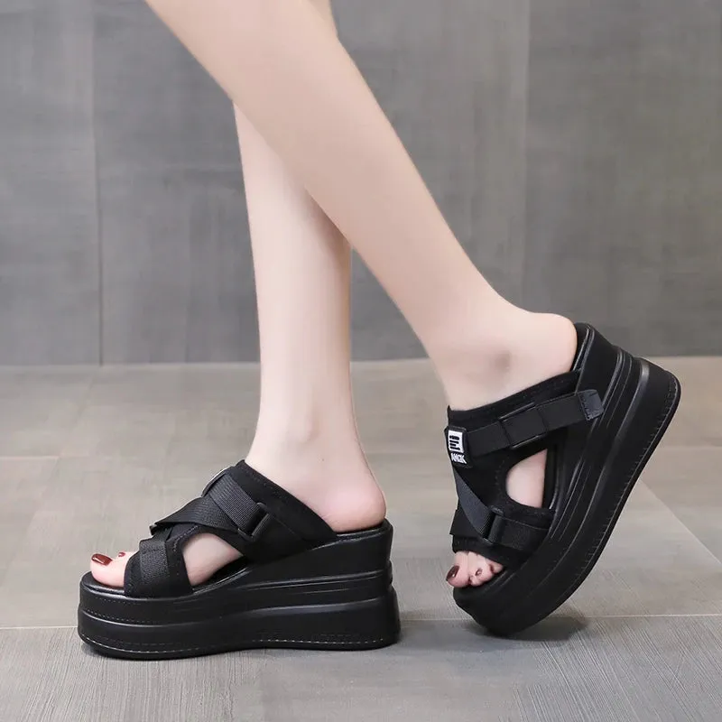 Summer Platform Buckle Slippers Flip-Flops Sandals