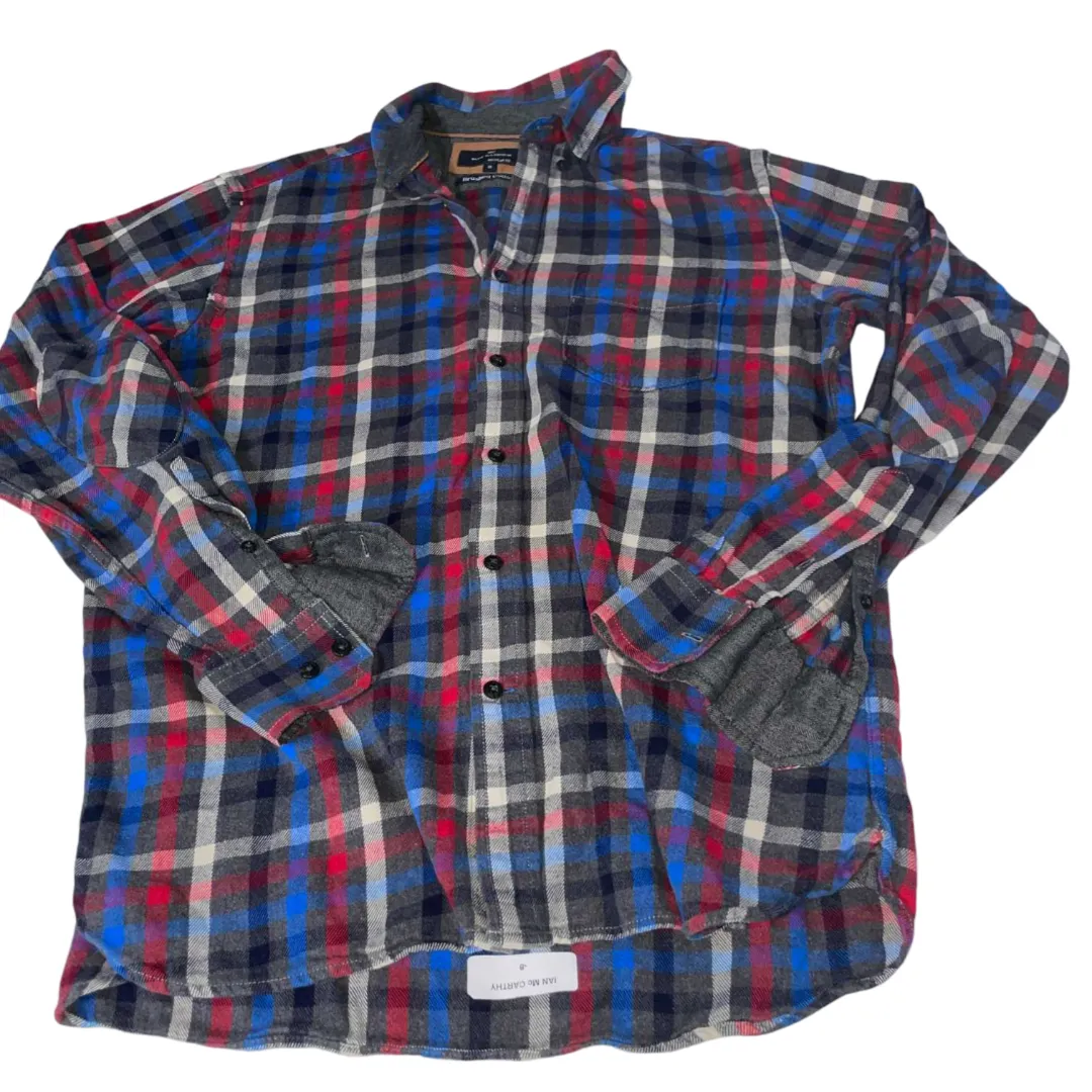 Vintage mens Blue Harbour multi check thick long sleeve shirt in M|L31 W20|SKU 5538