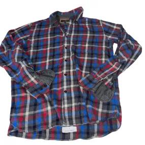 Vintage mens Blue Harbour multi check thick long sleeve shirt in M|L31 W20|SKU 5538