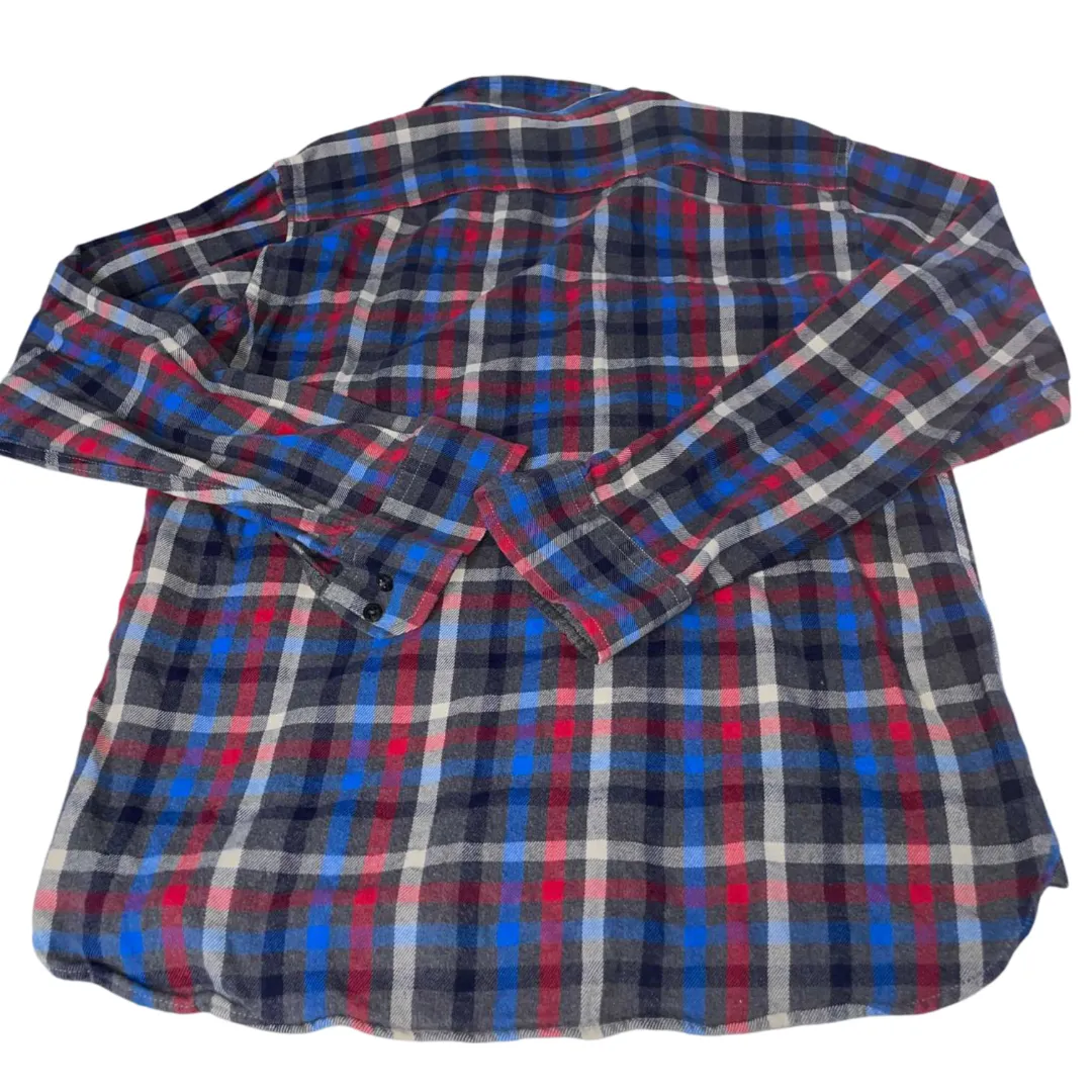 Vintage mens Blue Harbour multi check thick long sleeve shirt in M|L31 W20|SKU 5538