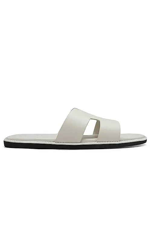 White Leather Slippers