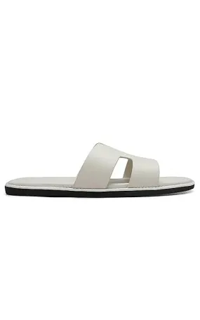 White Leather Slippers