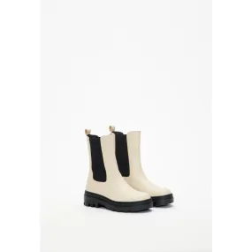 Women Eco-Friendly Leather Boots - Beige
